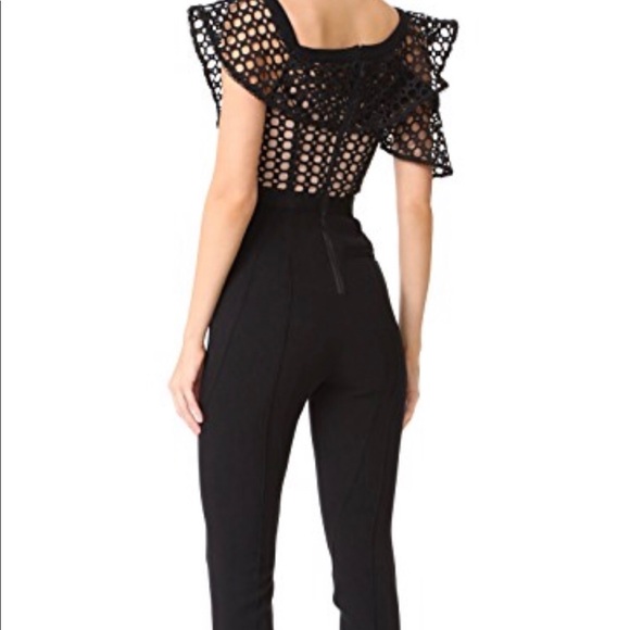 Self-Portrait Lace Frill Jumpsuit - Picture 2 of 7